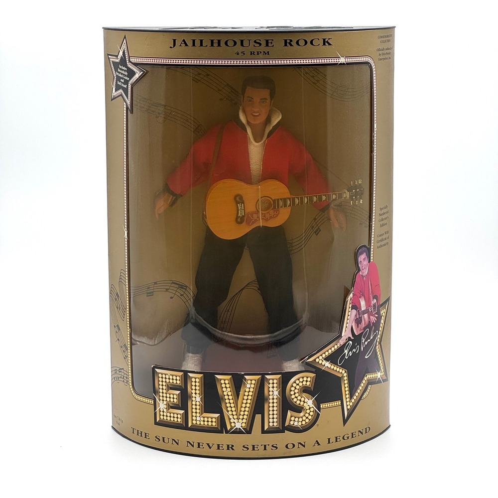 Elvis Presley Jailhouse Rock Figure 1993 Collectible 45 RPM Edition New In Box